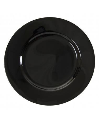 Black Rim  10.25" Dinner Plate