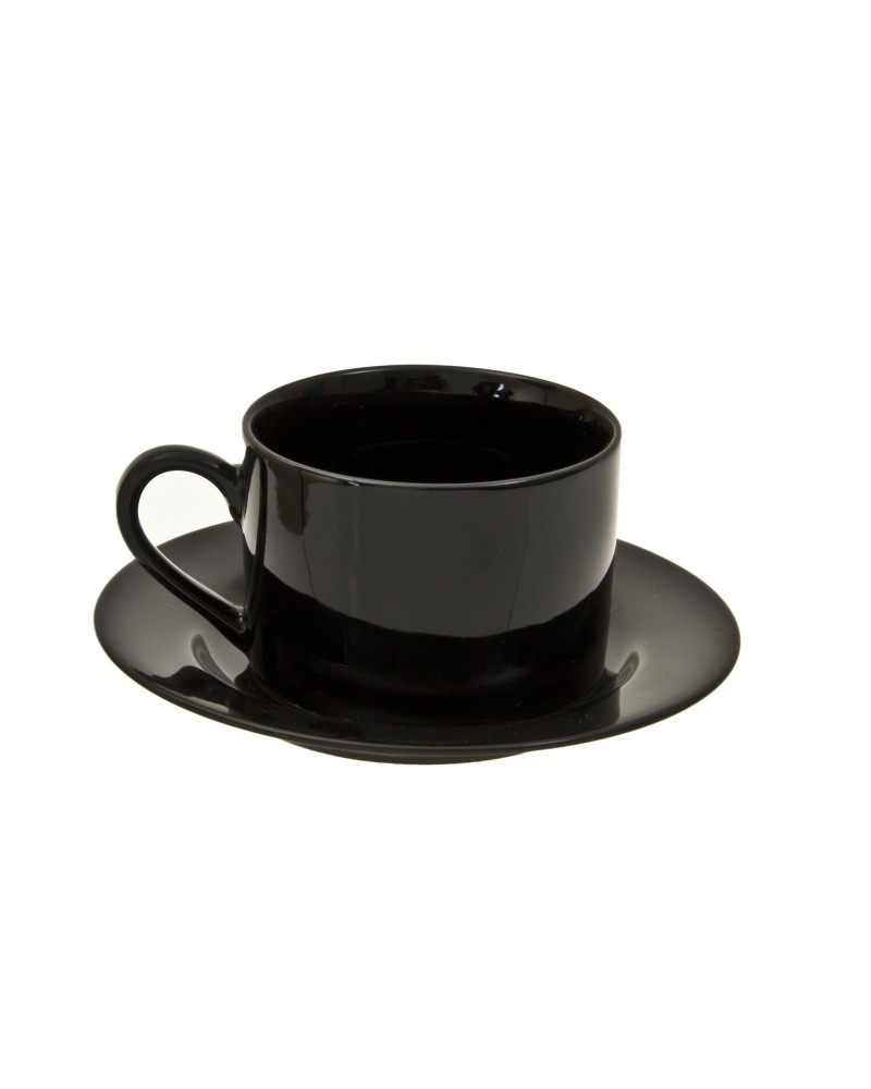 Black Rim  Can Cup Saucer (6 oz.)