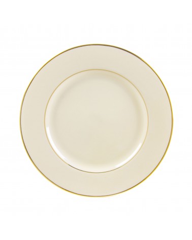 Cream Double Gold  10.25" Dinner Plate