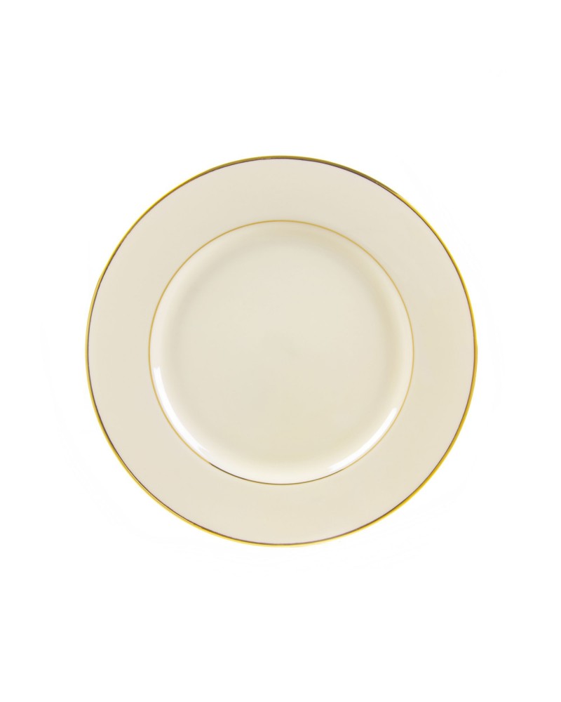 Cream Double Gold  9" Luncheon Plate