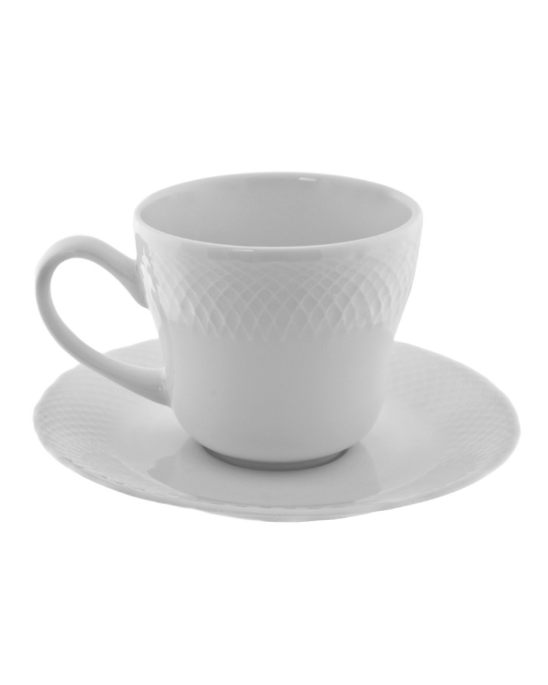 White Wicker Cup Saucer (8 oz.)