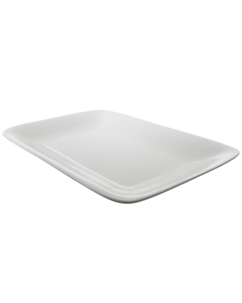 6 X White Porcelain Rectangular Serving Plates Side Dishes Trays Platters Set 