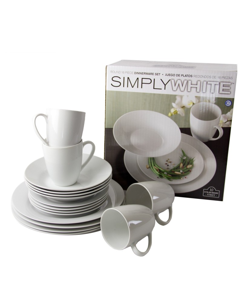 Simply White 16 pc. Rounds