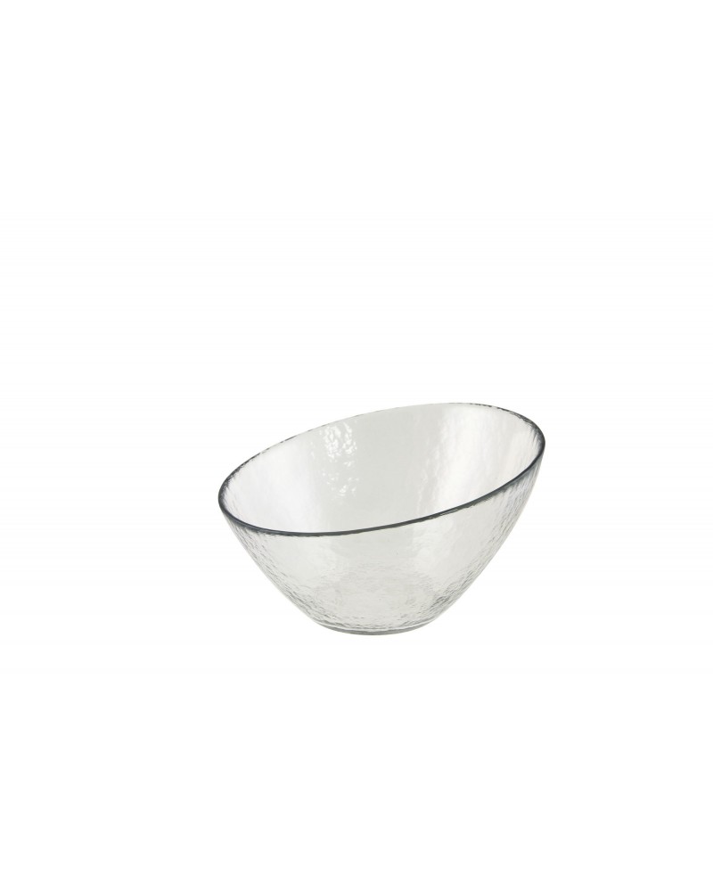 Hammered Glass Angled 7" Bowl