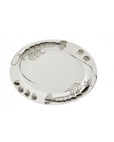 Zara Electroplated Oval Seafood Platter 17"