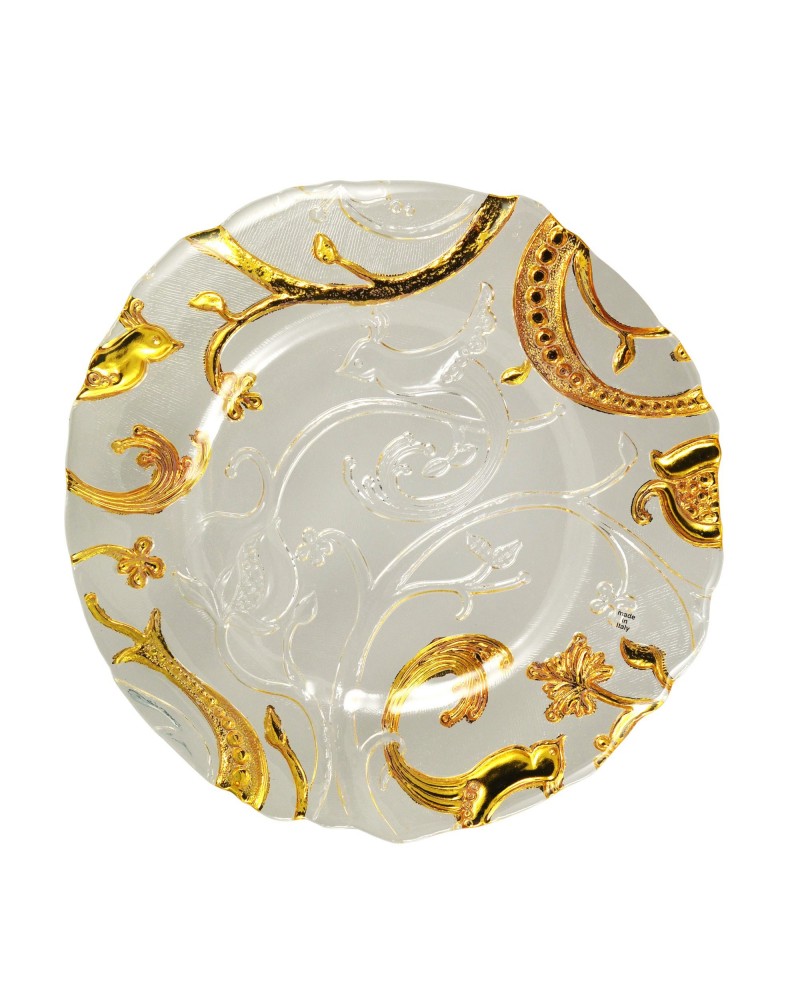 Luxor Clear & Gold Glass Charger